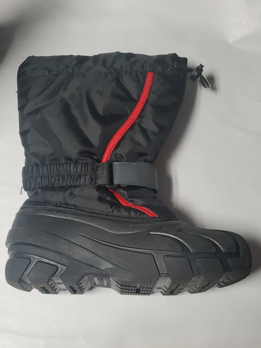 Sorel Youth Flurry Waterproof Winter Snow Boot Size 4 Big Kid Black Red